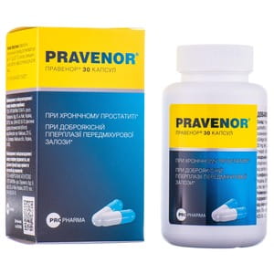 Правенор капсулы для профилактики и комплексного лечения предстательной железы флакон 30 шт