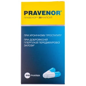 Правенор капсулы для профилактики и комплексного лечения предстательной железы флакон 30 шт