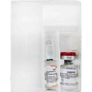 Індіраб вакцина антираб. очищ. ліоф. пор. д/р-ну д/ін. 2,5МЕ/доза фл.+р-к амп. 0,5мл №10***