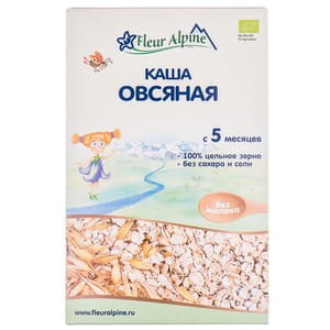 Каша безмолочна дитяча FLEUR ALPINE (Фльор Альпін) Вівсяна з 5-ти місяців 175 г