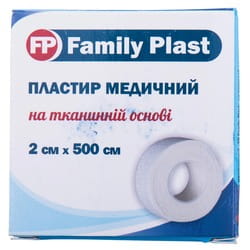 Пластир Family Plast (Фемели Пласт) медичний на тканинній основі розмір 2 см х 500 см 1 шт