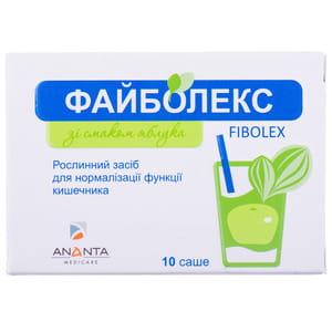 Файболекс порошок для нормалізації функцій кишечника з яблучним смаком в саше 10 шт