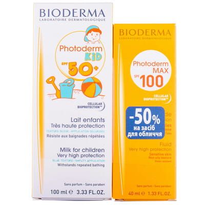 Набор для детей BIODERMA (Биодерма) Фотодерм КИД молочко 100 мл и MAX Эмульсия 40 мл