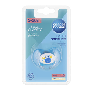 Пустышка латекная CANPOL (Канпол) артикул 22/607 круглая от 6 до 18 месяцев