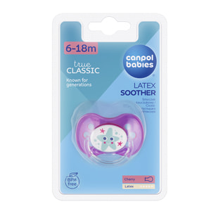 Пустышка латекная CANPOL (Канпол) артикул 22/607 круглая от 6 до 18 месяцев