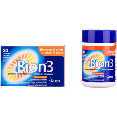 Таблетки для регулирования микрофлоры кишечника Бион 3 30 шт