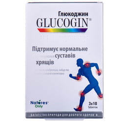Глюкоджин таблетки для нормализации функционирования суставов и хрящей 3 блистера по 10 шт