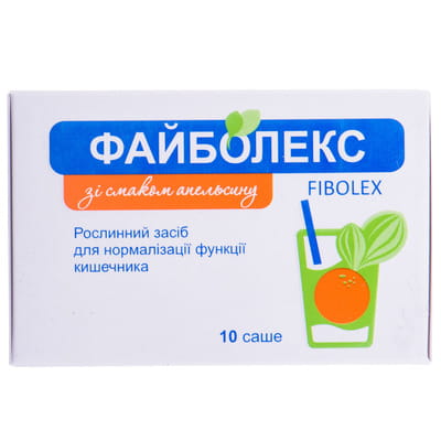 Файболекс порошок для нормалізації функцій кишечника зі смаком апельсину в саше 10 шт