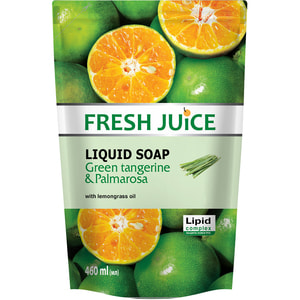 Гель-мыло жидкое FRESH JUICE (Фреш Джус) Green Tangerine&Palmarosa дой-пак  460 мл