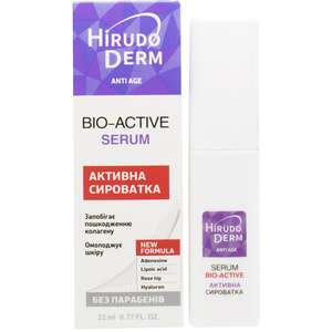 Сыворотка для лица HIRUDO DERM (Гирудо дерм) Anti Age Bio-active Serum (Анти Эйдж Био-актив серум) активная 19 мл/22 мл