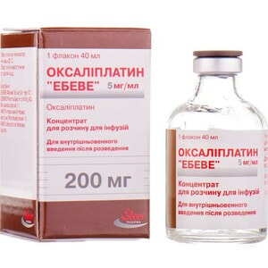 Оксаліплатин Ебеве конц. д/р-ну д/інф. 5мг/мл фл. 40мл (200мг) №1