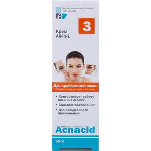 Крем для обличчя ELFA PHARM (Ельфа Фарм) Acnacid (Акнацид) all-in-1 для проблемної шкіри 50 мл