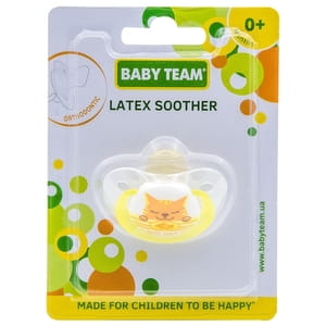 Пустышка латексная детская BABY TEAM (Беби Тим) артикул 3200 ортодонтическая с 0 месяцев 1 шт