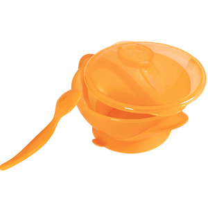 Тарелка на присоске детская BABY TEAM (Беби Тим) артикул 6002 с крышкой и ложкой 290 мл