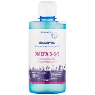 Шампунь для волосся PHARMEA (Фармея) Омега 3-6-9 Відновлення та здоров'я 350 мл