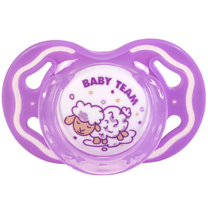 Пустышка силиконовая детская BABY TEAM (Беби Тим) артикул 3014 классическая с 6 месяцев 1 шт