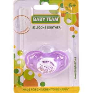 Пустушка силіконова дитяча BABY TEAM (Беби Тим) 3011 ортодонтична з 6 місяців 1 шт