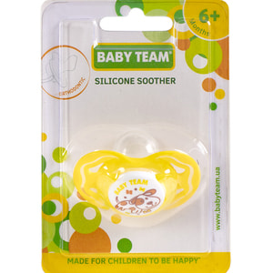 Пустушка силіконова дитяча BABY TEAM (Беби Тим) 3011 ортодонтична з 6 місяців 1 шт