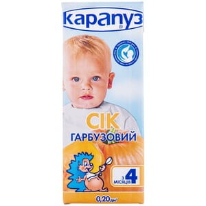 Сік овочевий дитячий КАРАПУЗ Гарбузовий з 4-х місяців 200 мл