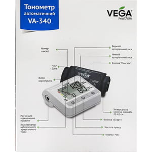 Измеритель (тонометр) артериального давления VEGA (Вега) модель VA-340 автоматический