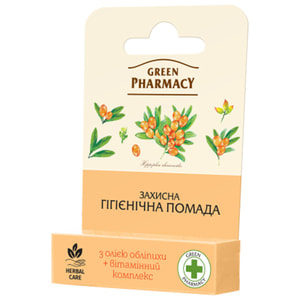 Помада гигиеническая защитная Зелёная аптека с маслом облепихи 3,6 г