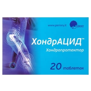 Хондрацид таблетки хондропротектор, стимулятор регенерации хрящевой ткани 2 блистера по 10 шт