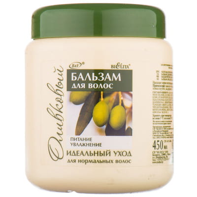 Бальзам для нормальных волос BIELITA (Белита) Оливковый питание и увлажнение 450 мл