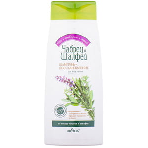 Шампунь-восстановление для всех типов волос BIELITA (Белита) На отварах трав Чабрец и шалфей 480 мл