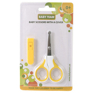 Ножницы детские BABY TEAM (Беби Тим) артикул 7102 с чехлом с рождения 1 шт