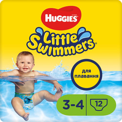 Підгузки-трусики для дітей HUGGIES (Хагіс) Little Swimmer для плавання розмір 3-4 (7-15кг) 12 шт