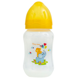 Бутылочка для кормления детская BABY TEAM (Беби Тим) артикул 1002 с широким горлом с 0 месяцев 250 мл