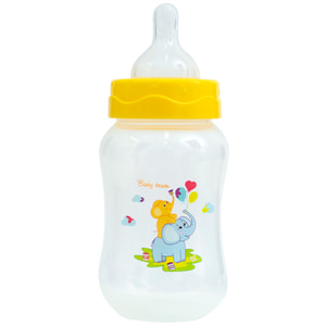 Бутылочка для кормления детская BABY TEAM (Беби Тим) артикул 1002 с широким горлом с 0 месяцев 250 мл