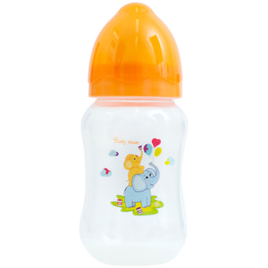 Бутылочка для кормления детская BABY TEAM (Беби Тим) артикул 1002 с широким горлом с 0 месяцев 250 мл