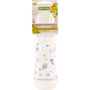 Бутылочка для кормления детская BABY TEAM (Беби Тим) артикул 1121 с силиконовой соской с 0 месяцев 250 мл