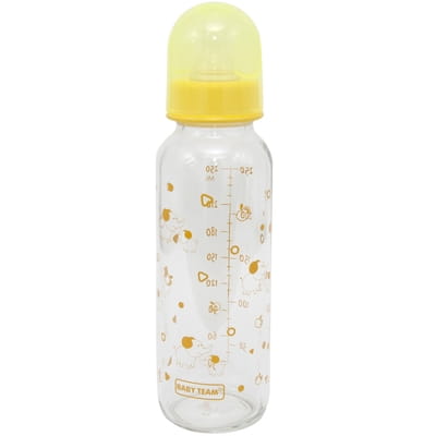 Бутылочка для кормления детская BABY TEAM (Беби Тим) артикул 1210 стеклянная с 0 месяцев 150 мл