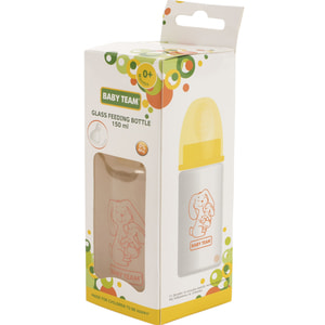 Бутылочка для кормления детская BABY TEAM (Беби Тим) артикул 1210 стеклянная с 0 месяцев 150 мл