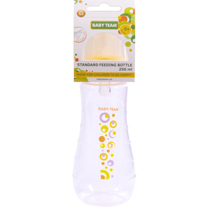Пляшечка для годування дитяча BABY TEAM (Бебі Тім) артикул 1412 з силіконовою соскою з 0 місяців 250 мл