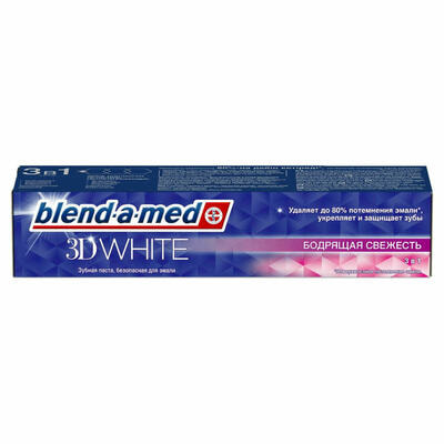 Зубная паста BLEND-A-MED (Блендамед) 3D White (3 три дэ вайт) прохладная свежесть 100 мл