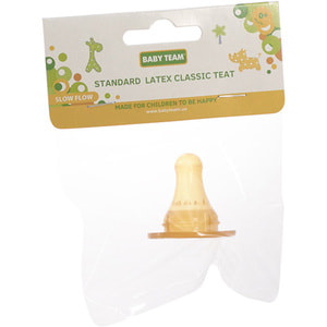 Соска латекна дитяча BABY TEAM (Бебі Тім) артикул 2300 класична повільний потік з 0 місяців 1 шт