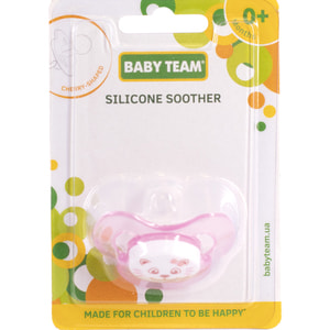 Пустышка силиконовая детская BABY TEAM (Беби Тим) артикул 3003 вишнеобразной формы с 0 месяцев цвет в ассортименте 1 шт