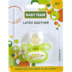Пустышка латексная детская BABY TEAM (Беби Тим) артикул 3220 классическая с 0 месяцев 1 шт