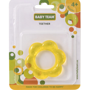 Прорезыватель водный детский BABY TEAM (Беби Тим) артикул 4005 Звездочка/сердечко с 4-х месяцев 1 шт