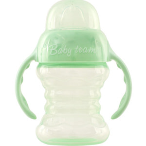 Поильник-непроливайка детский BABY TEAM (Беби Тим) артикул 5022 со спаутом и ручками с 6 месяцев 180 мл