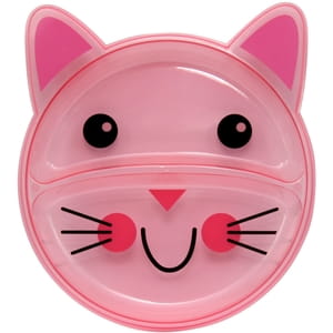 Тарілка дитяча BABY TEAM (Беби Тим) артикул 6000 секційна кіт, лев, панда