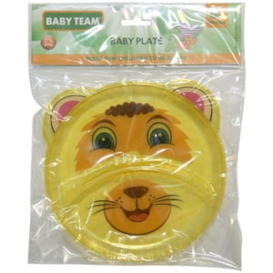 Тарілка дитяча BABY TEAM (Беби Тим) артикул 6000 секційна кіт, лев, панда