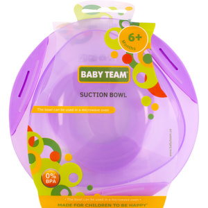 Тарілка на присосці дитяча BABY TEAM (Бебі Тім) артикул 6004 з 6-ти місяців 280 мл
