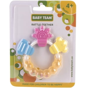 Погремушка-прорезыватель детская BABY TEAM (Беби Тим) артикул 8410 Цветочек