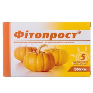 Фітопрост супозиторії (свічки) ректальні гігієнічно-профілактичні для застосування в проктології блістер 5 шт