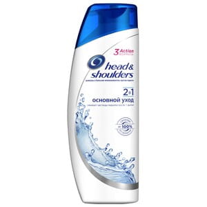 Шампунь и бальзам-ополаскиватель для волос HEAD&SHOULDERS (Хеден Шолдерс) 2 в 1 Основной уход против перхоти 200 мл