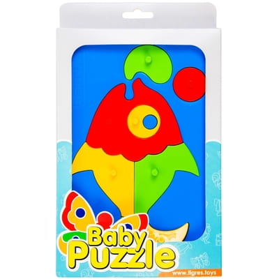 Игрушка развивающая детская WADER (Вадер) 39340 Baby puzzles Рыбка с пузырьками